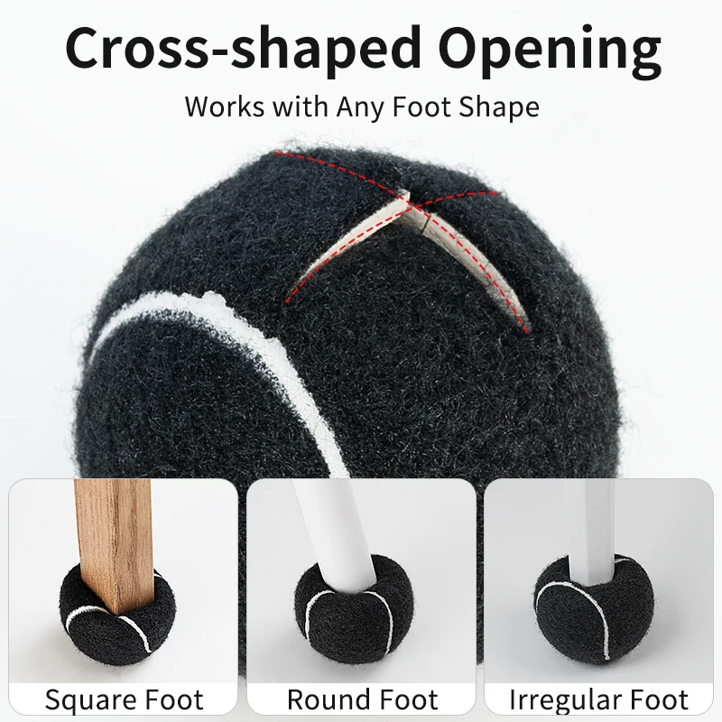 Tennis Ball-Inspired Round Furniture Foot Pads: Anti-Slip, Silent & Wear-Resistant Protection. Fits Tables, Stools And More.