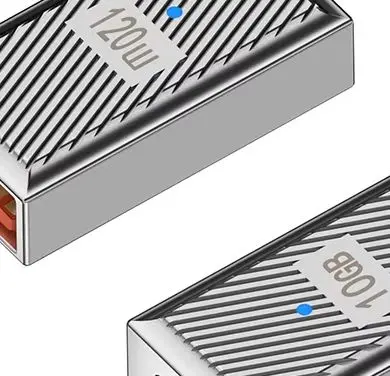 1PCS 120W USB Type C OTG Adapter 10Gbps Data Transmission Type-C to USB-C Charging Converter For U Disk Keyboard Macbook