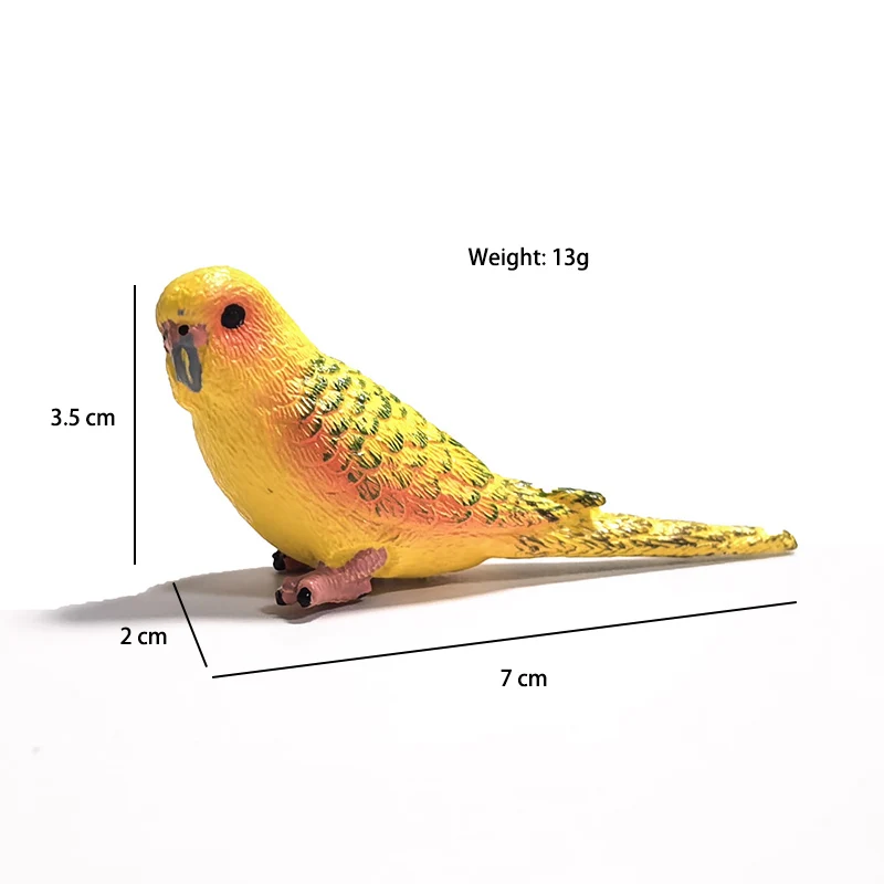 Mini süße simulierte Papagei Kinder Ornament Spielzeug Tier Modell PVC Kunststoff Handwerk Ornament Zoo künstliche Vogel Statue Hause