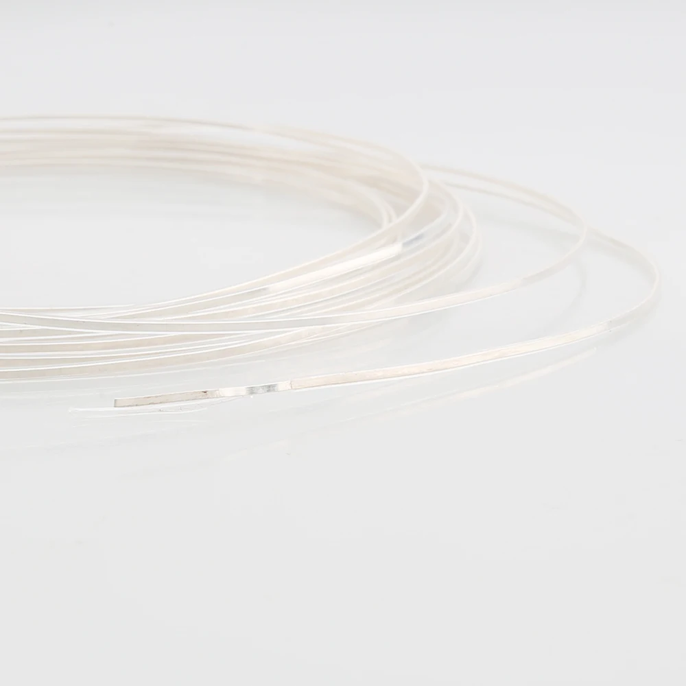 Cable Rectangular de plata de ley 4N 0803 de alta gama, Cable de Audio de 0,78mm x 1,3mm, gancho de Cable de alimentación de altavoz DIY