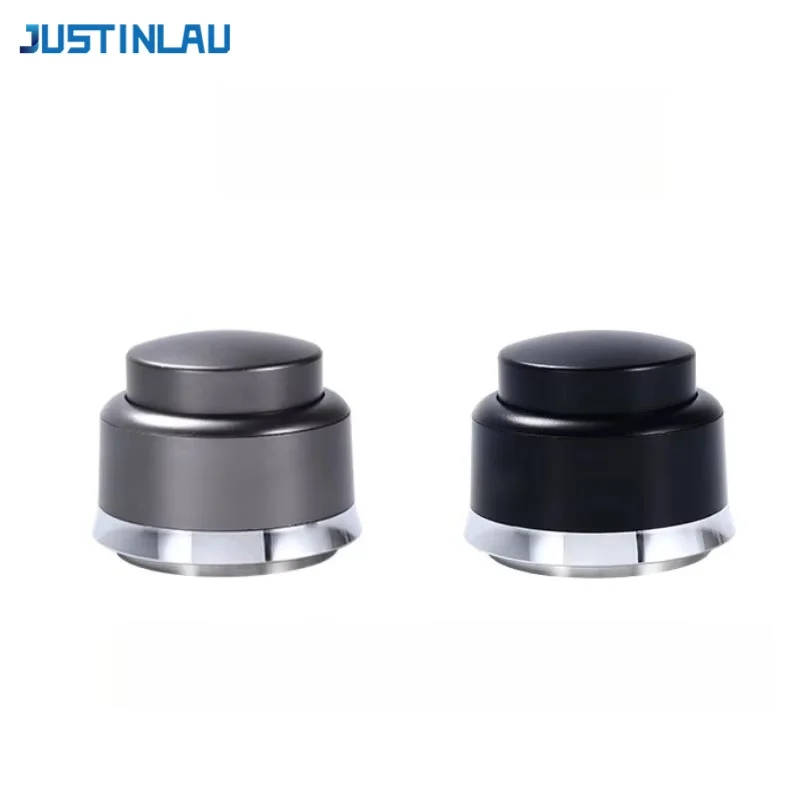 JUSTINLAU Spring‑loaded Constant‑Force Powder Press 51/53mm Stainless Steel Coffee Tamper Espresso Distributor Barista Tools