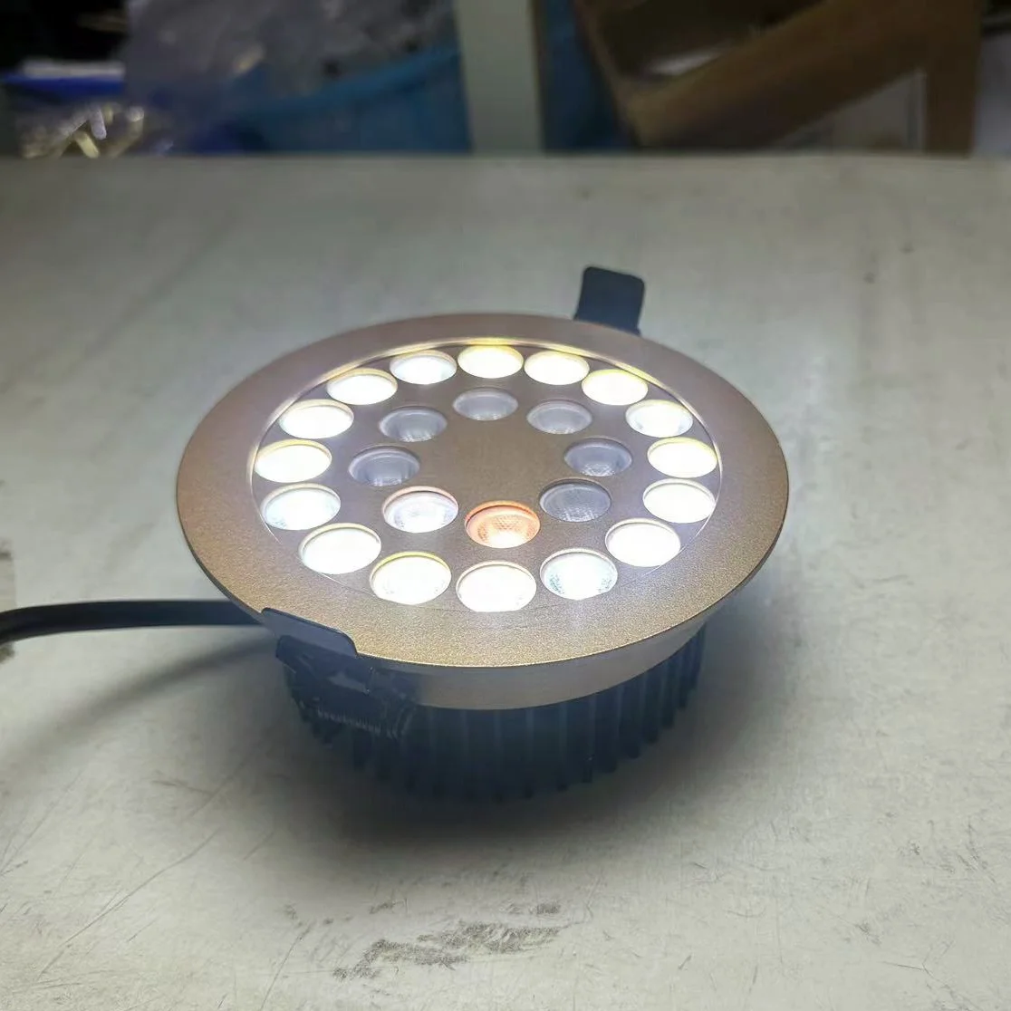 Rotating Recessed Downlight RGB Colorful LED Light 32w for Jewelry Showcase Overhead Ceiling Light