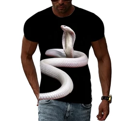 New Summer  The Snake  Picture Men T-Shirts  Casual 3D Print Tees Hip Hop Personality Round Neck Short Sleeve Quick-Dry Tops