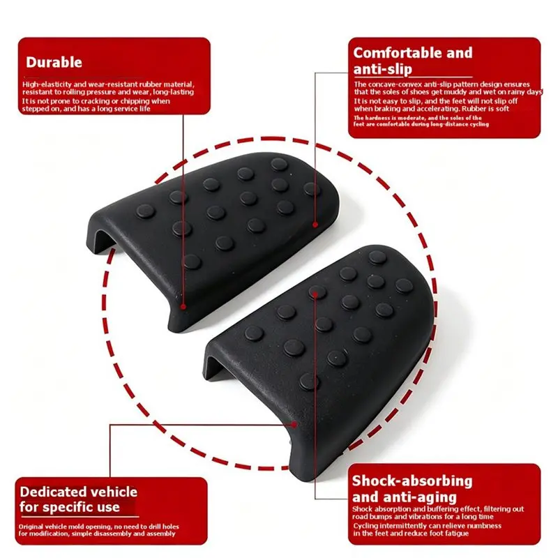 HOT-Motorcycle Footrest Rubber Pad For BMW K1200LT K1600GTL K1600B K1600GA Motorcycle Foot Peg Cover,Motorcycle Footrest Rubber