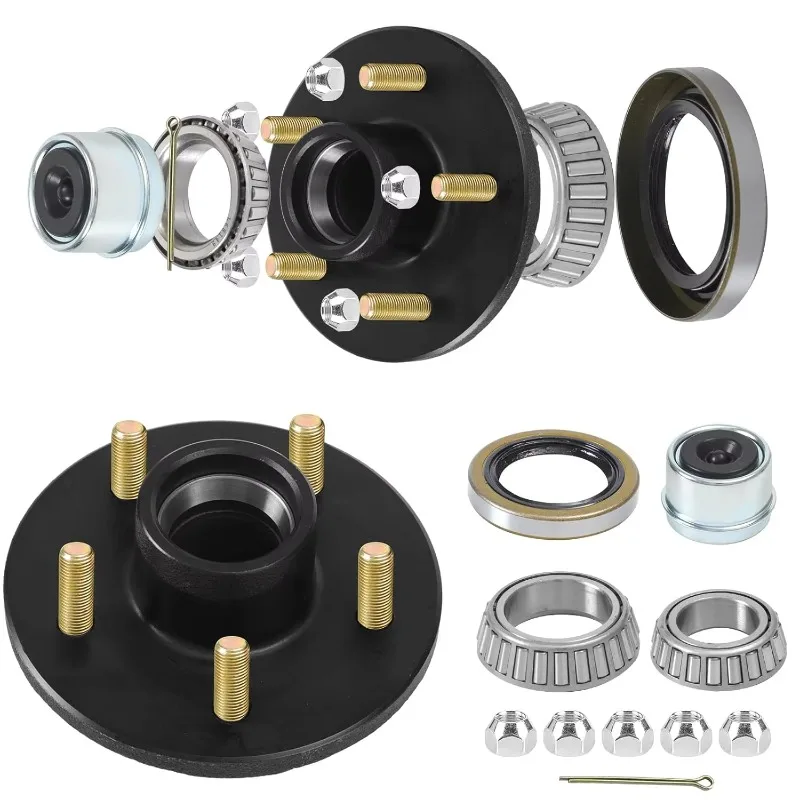 2 sets of 10-inch trailer axle trailer wheel hub kit 5 bolt forged trailer idler wheel hub wholesale price