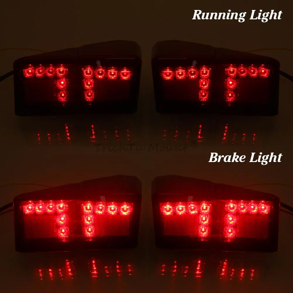 لـ RANGER CREW XP 1000 NORTHSTAR EDITION PREMIUM 25.5 2025 #   2413766 ملحقات السيارة 12 فولت LED ضوء خلفي خلفي أحمر/دخان ABS PC