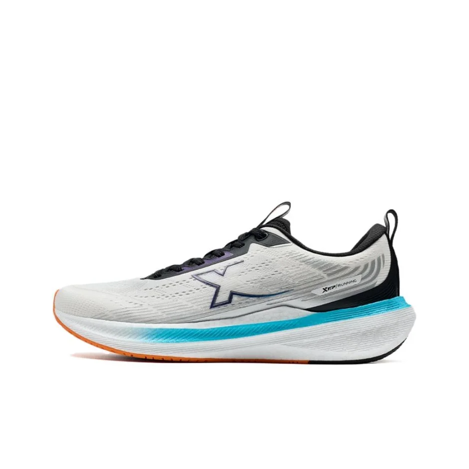 XTEP Yingqing 2.0 Cushioning, Wear Resistant Low top Running Shoes Men's Black White Blue 976319110016/