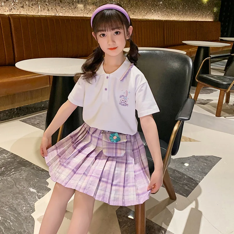 JK Uniform Polo Shirt Children Clothing Children's Clothing for Girl Girls Clothes Sets Set Mother Kids