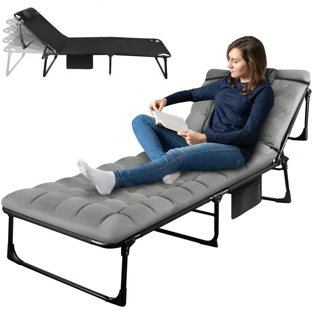 Inches Folding Camping Cot With Removable Cot Mattress For Adults To 300lbs, Portable Foldable Guest Bed, Durable Bed With A