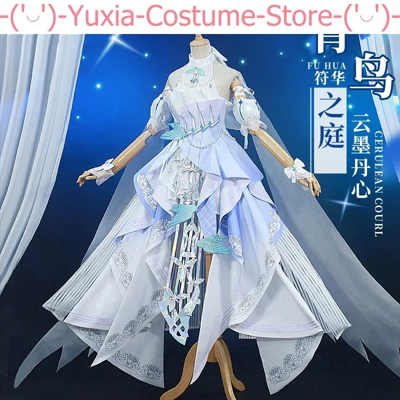 

Аниме! Honkai Impact 3 Fu Hua Cerulean Court, великолепное платье, униформа, карнавальный костюм, костюм для вечеринки на Хэллоуин для женщин, новинка