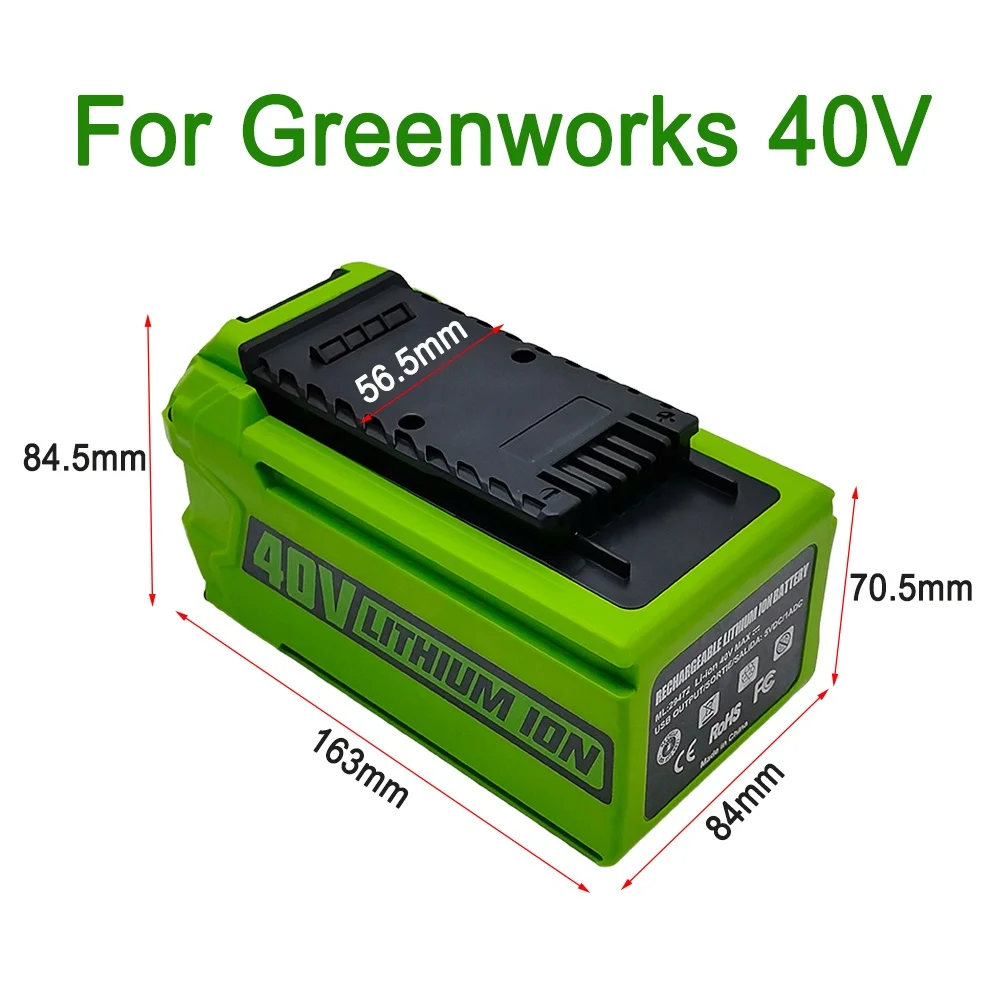 40V SU 6000mAh Li-ion Battery For Greenworks 8.0AH battery 29472 29462 25322 24252 29727 29717 RU for greenworks battery
