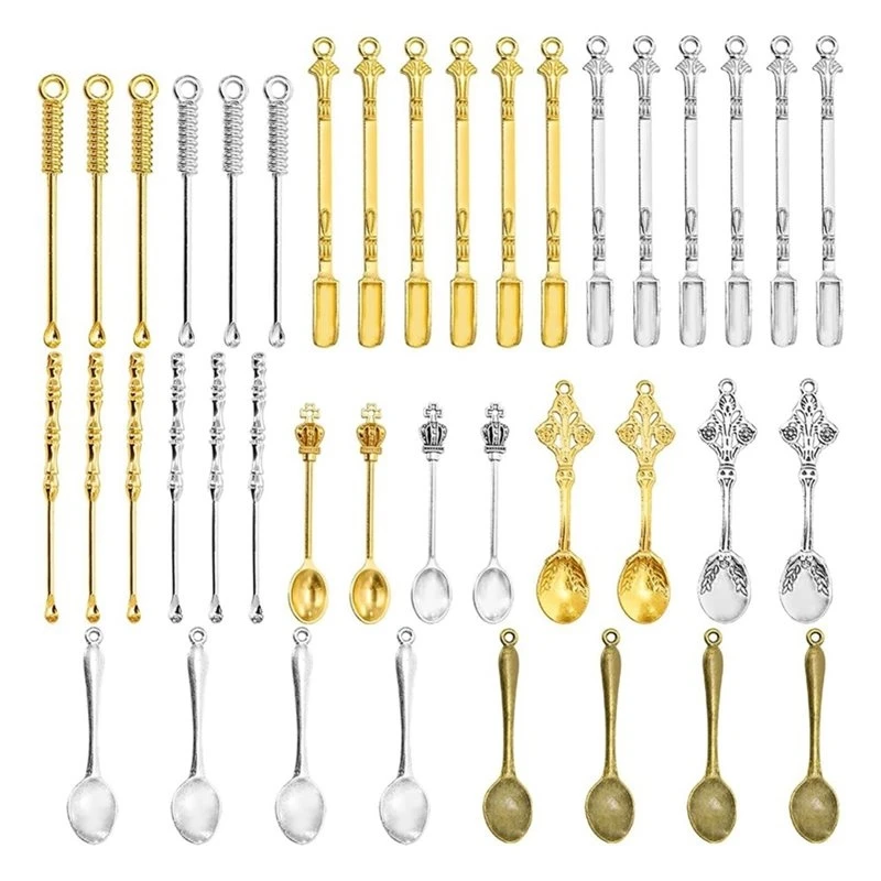 ABYN-Mini Spoons Tiny Shovel Spoon Metal Powder Scoop For Spices