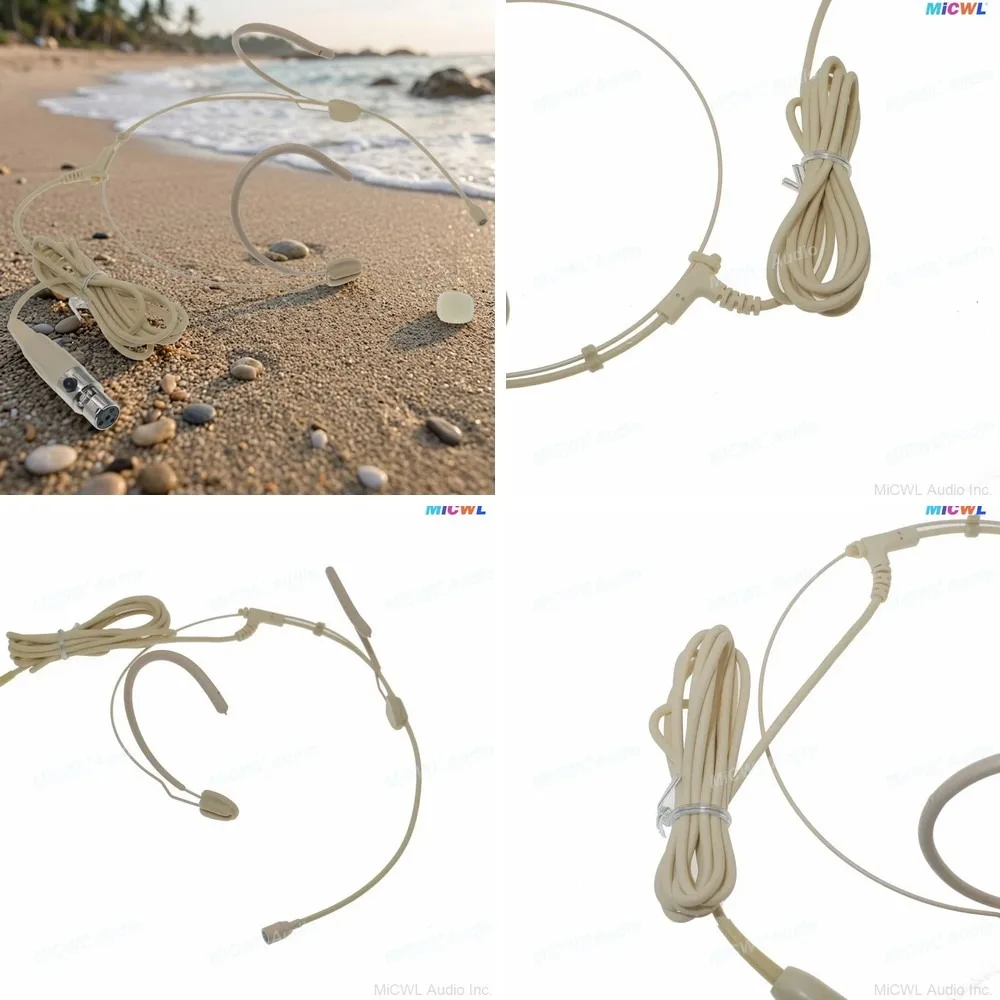 Micrófono de diadema doble DL8 resistente para Shure UR1 BLX SVX ULX SLX UR4D UR4 U1 XLR de 4 pines, para bodypack inalámbrico