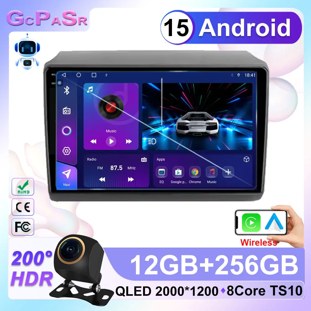 

Car Radio For Fiat Ducato Peugeot Boxer Citroen Jumper 2006 -2022 Wireless Carplay Android 15 multimedia Android Auto 4G