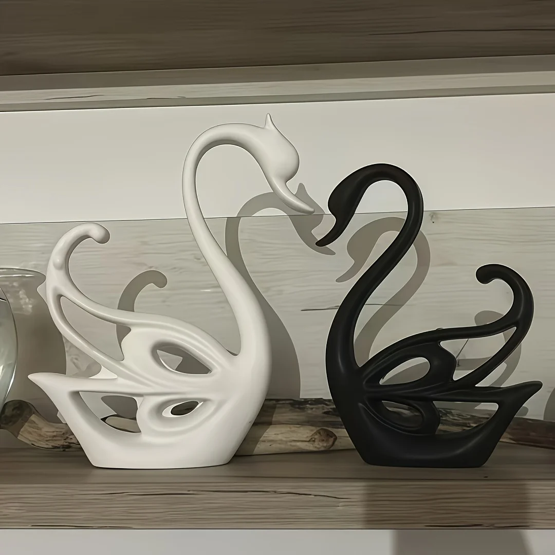 Resin silicone mold, hollow double swan-shaped silicone mold, suitable for DIY artistic decorative mold and hand casting mold