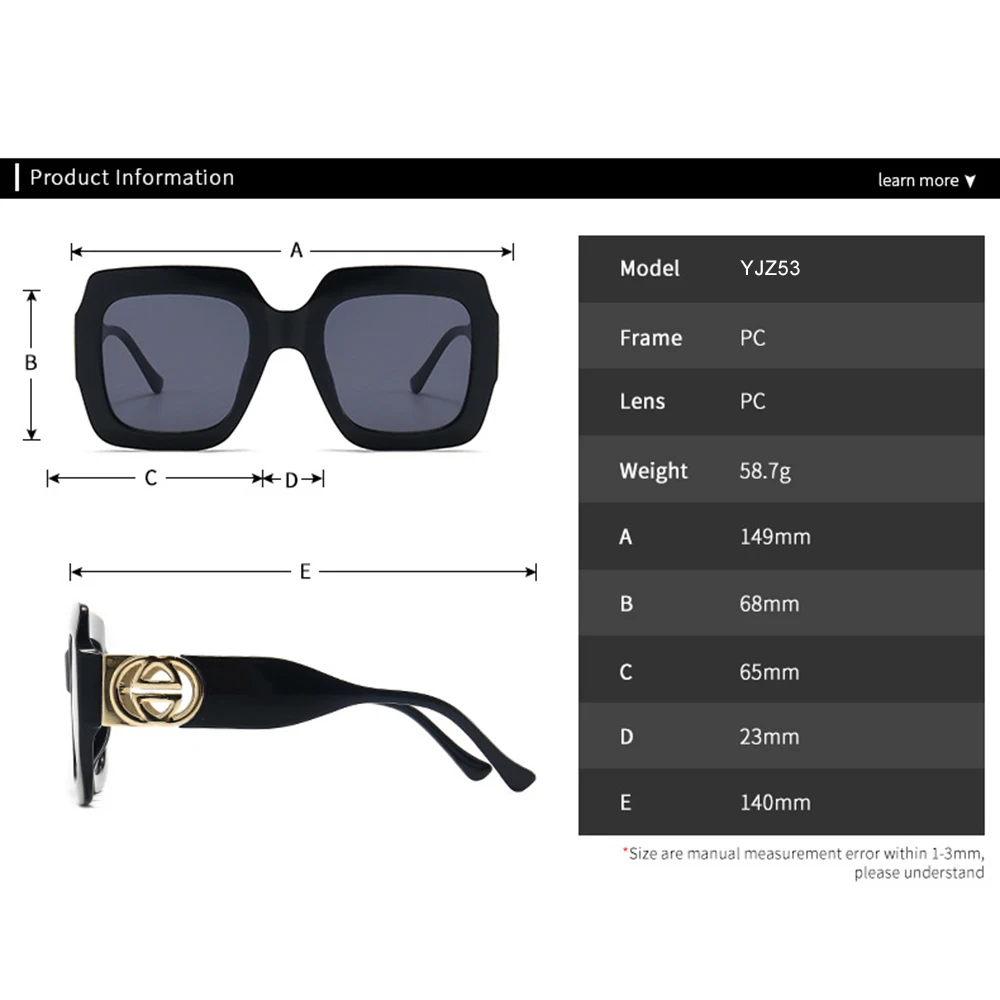 2024 Retro Oversized Square Sunglasses Women Luxury Brand Big Frame Sun Glasses for Men Vintage Punk Shades UV400 Tendy Eyewear