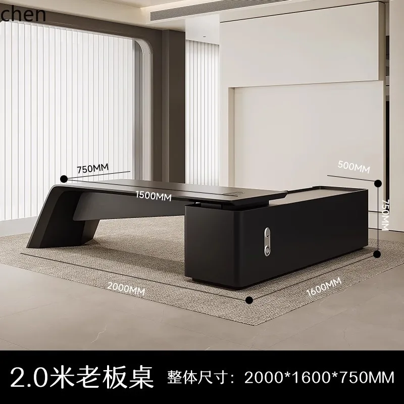 ZML Simple Modern Office Desk Executive Desk High-End Desk and Chair Set