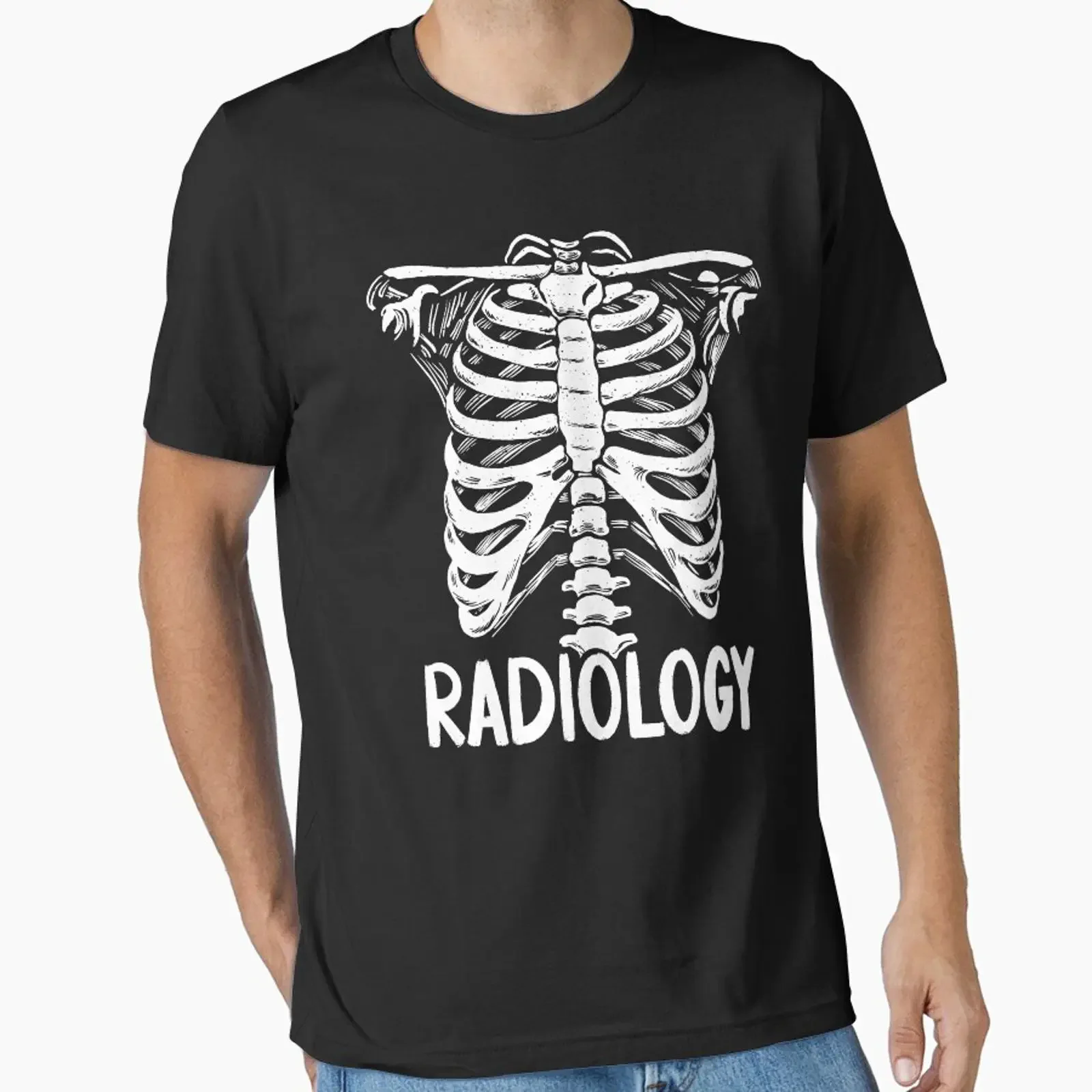 Radiology Ribcage Rad Tech X Ray Technologist Essential T Shirt vintage Washed designer clothes Casual homme Breathable