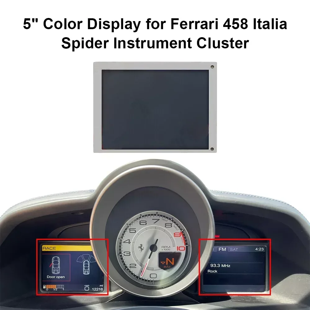 LCD Display for 2012-2017 Ferrari F12 Berlinetta 15-18 Ferrari California Instrument Cluster Dashboard Screen Repairment