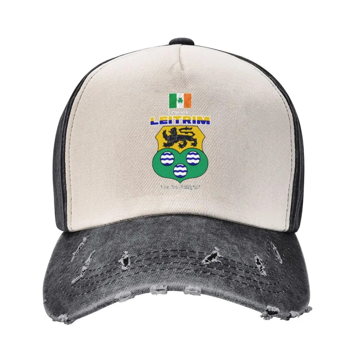 County Leitrim Ireland - Official Crest Baseball Cap fishing hat Ball Cap Military Cap Man derby hat Mens Tennis Women's