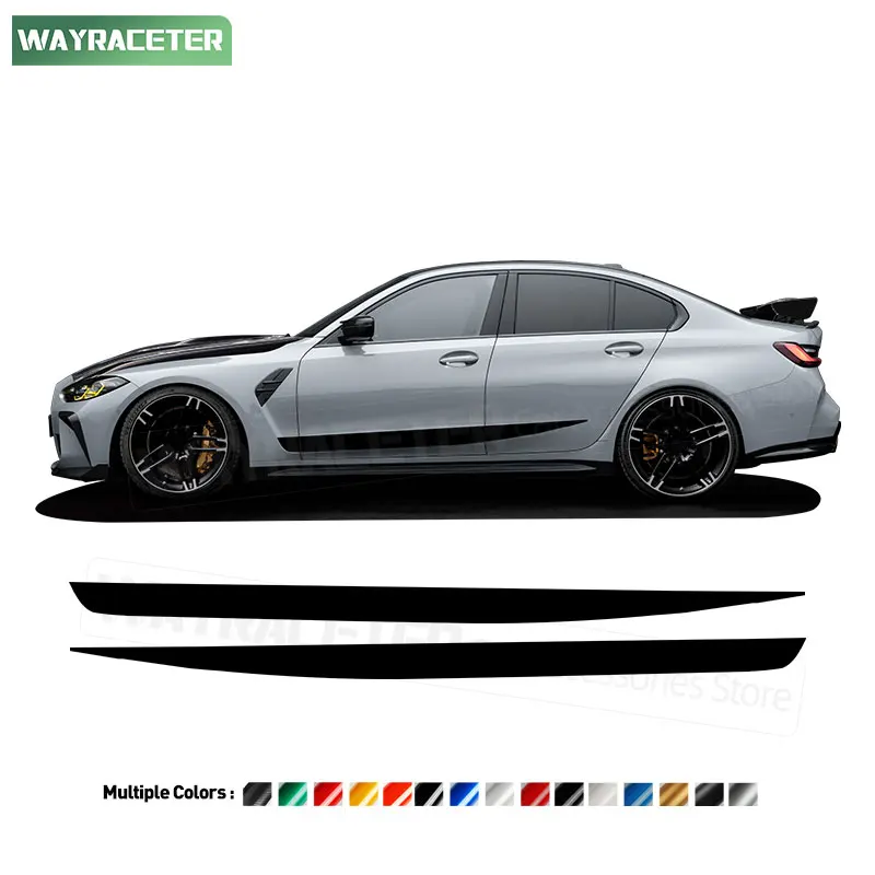 

M Performance Carbon Fiber Vinyl Door Side Stripes Sticker For BMW G80 M3 2025 CS Touring G81 Competition 2024 2023 2022 2021