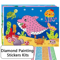 1PCS Kids Diamond Painting Stickers Kits Handmade Gifts Gem Stickers Grils Cartoon DIY Creative Arts Crafts for Children Toys