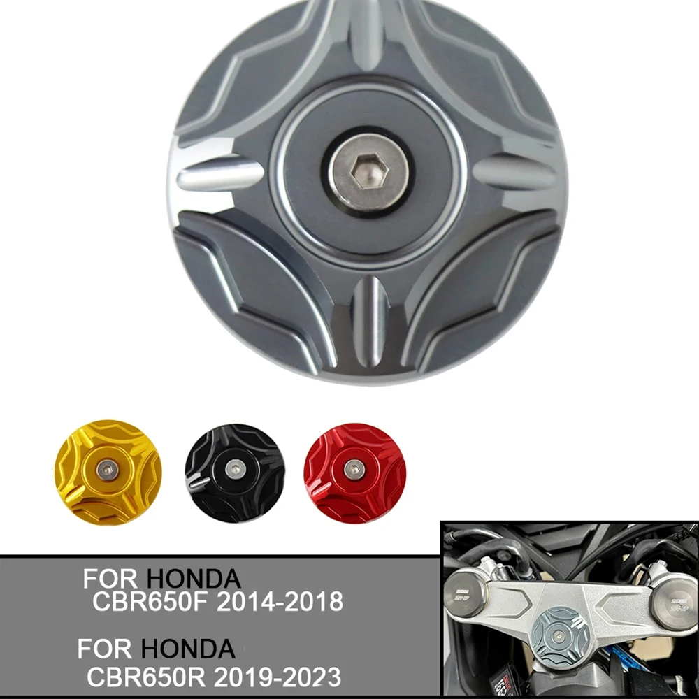 

Upper Connecting Plate Screw Cap Front Fork Connecting Plate Decorative Cover For HONDA CBR650R 2019-2023 CBR650F