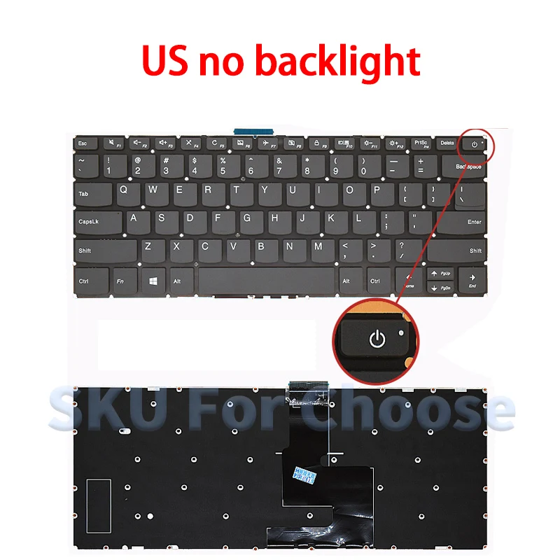 US Replace Keyboard For E43-80 320S-15IKB V330-14ISK V330-14ARR V130-14IKB 130-14IGM 520-14IKB 720-15ISK 720-15IKB