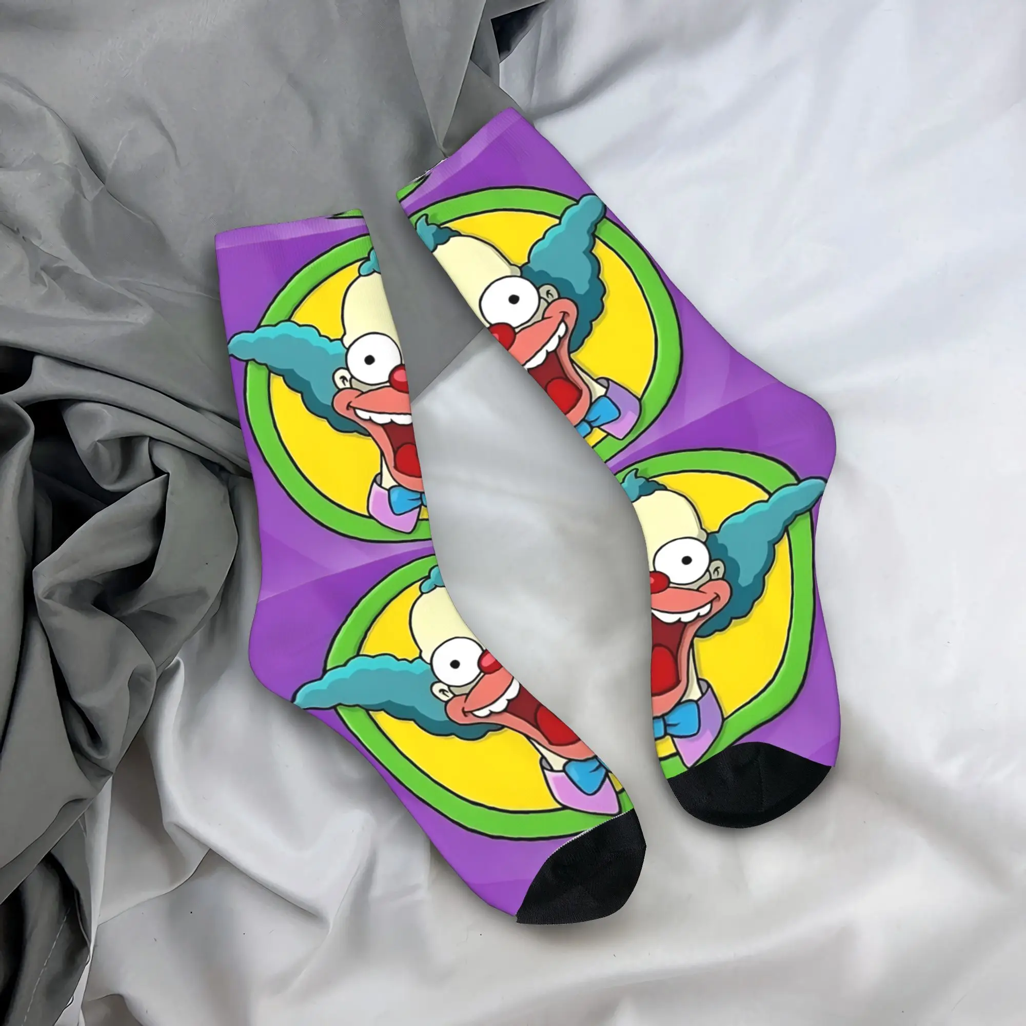 

Носки Krusty the Clown, чулки для отдыха, мужские мягкие дышащие носки для скейтборда, зимние дизайнерские нескользящие носки