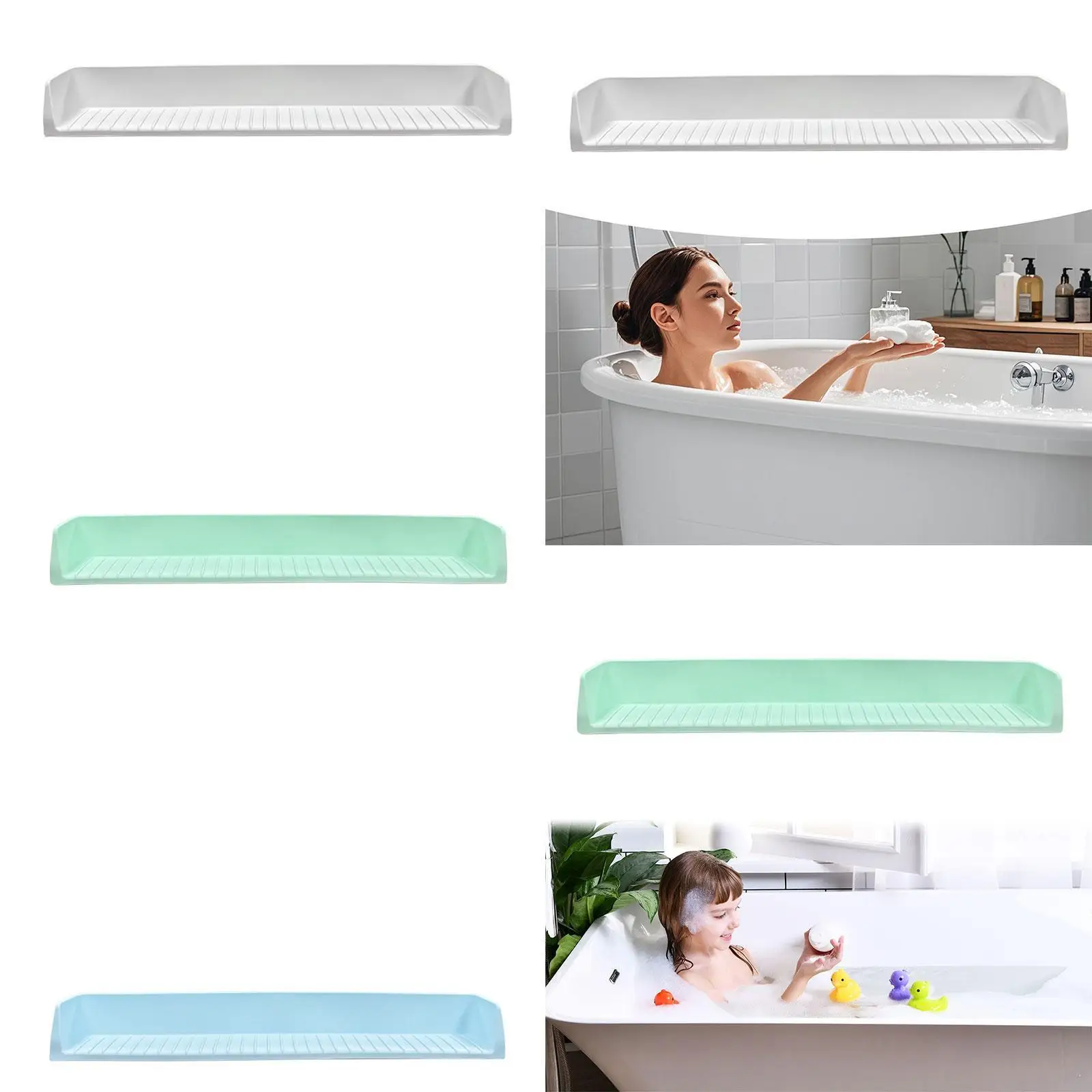 Bathtub Splash Guard for Tub Keep Dry and Tidy Tub Play Shelf for Kids