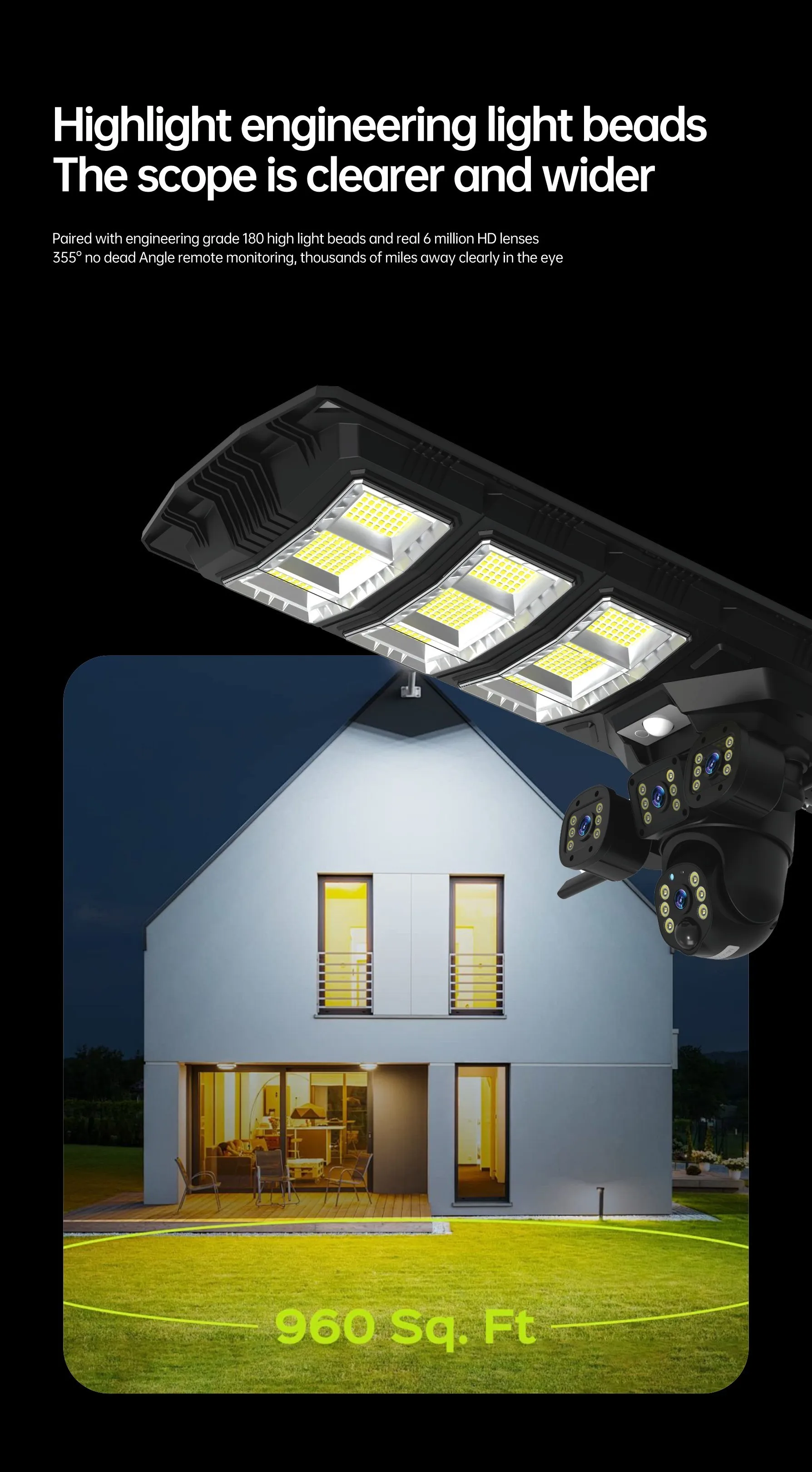 Security 8MP 450W 4G SIM Card WiFi PIR Human Motion Outdoor Camera IP65 Integrated Solar Street Light Two-Way Audio Night Vision