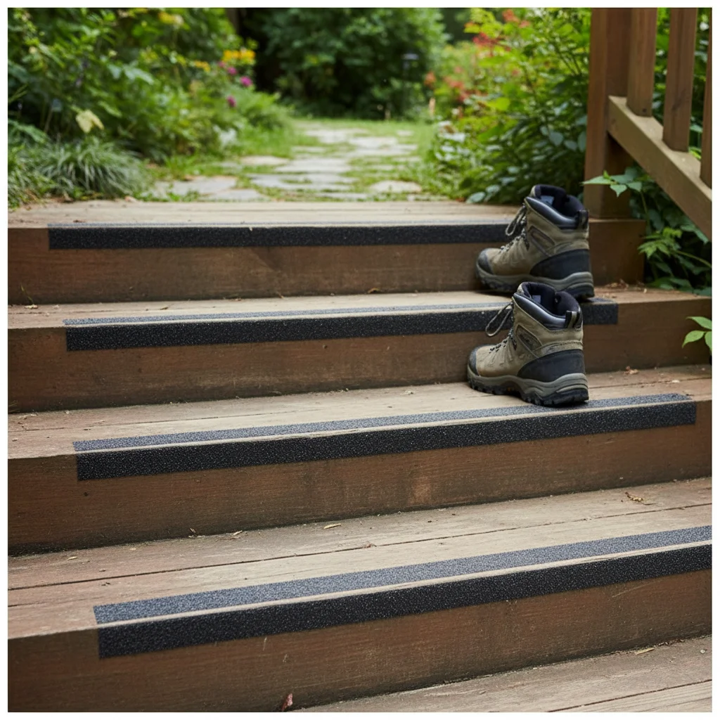Non Slip Tape Flame Retardant Anti Slip Tape for Home Office Stairs Tread Durable PVC Waterproof Black Safety Grip Tape 5M