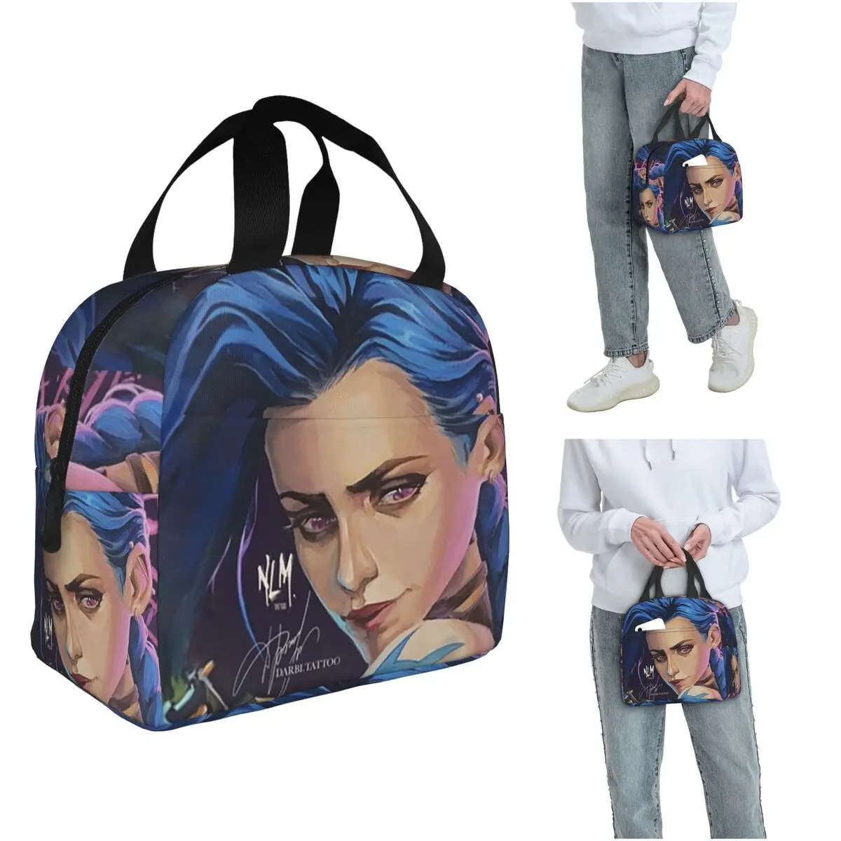 

Изолированная сумка для обеда Arcane Jinx для детей, школьный холодильник, термокоробка для еды, портативная сумка для обеда, контейнер