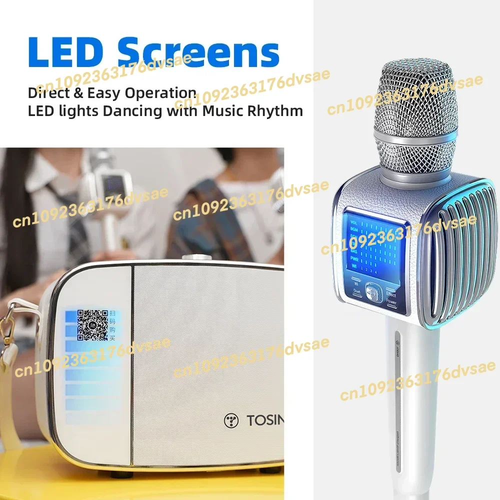 

NEW Tosing A9 Singing Karaoke Machine 50W Blue Tooth Speaker 2 Wireless Microphones for Home Outdoor Party Sing