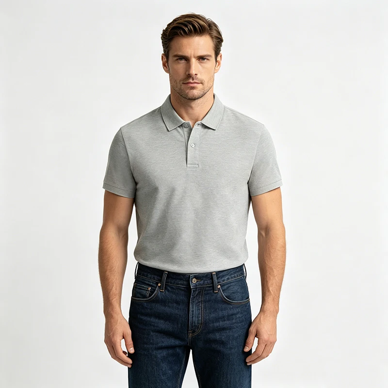 Polo Shirt T Shirt for Man Summer Cotton Premium Business Casual Solid Comfortable Breathable Cool Short Sleeve High Quality