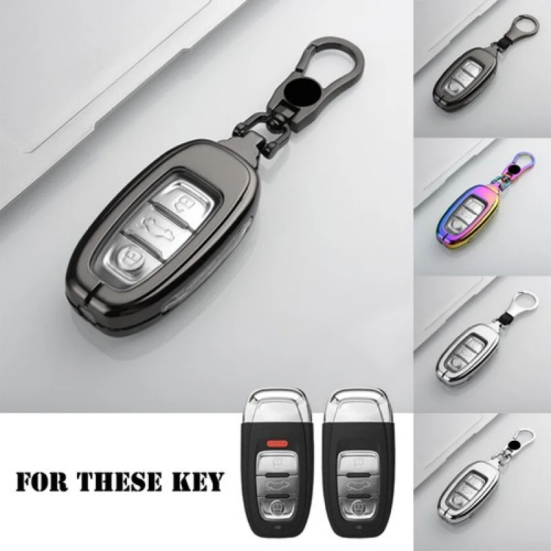 

A+ Zinc Alloy TPU Car Key Case Cover For Audi A4 A5 A6 A7 A8 S3 S4 S5 Q3 Q5 Q7 TT