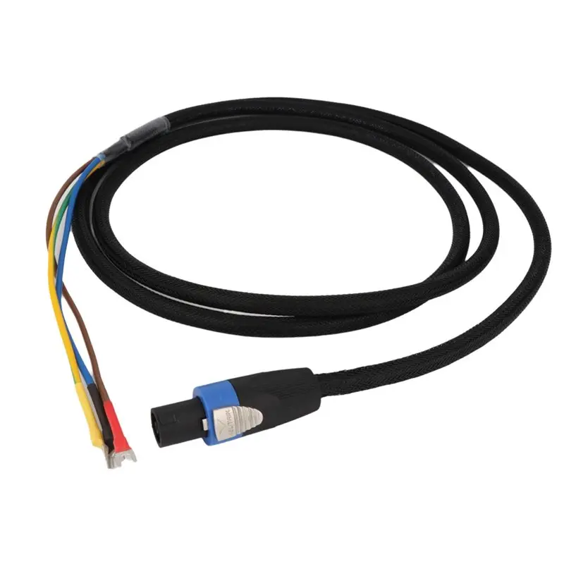 QWE-OFC Silver Plated Wire Professional 3-Spade Speaker Cable For Guitar Amp, For PA Systems, Subwoofer, And Studio Connection