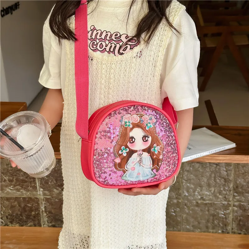 Mochila cruzada de un solo hombro para niños, bolso cuadrado pequeño, bolso de combinación diaria para niñas con temperamento, moda