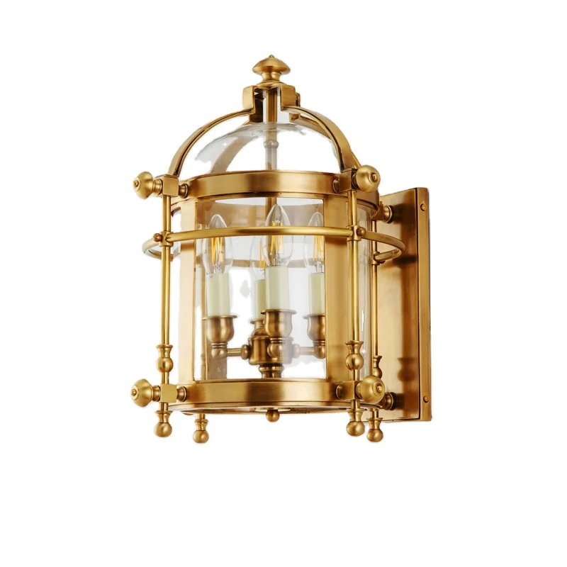 Copper and glass wall lamps, new designs for indoor or outdoor modern wall lamps