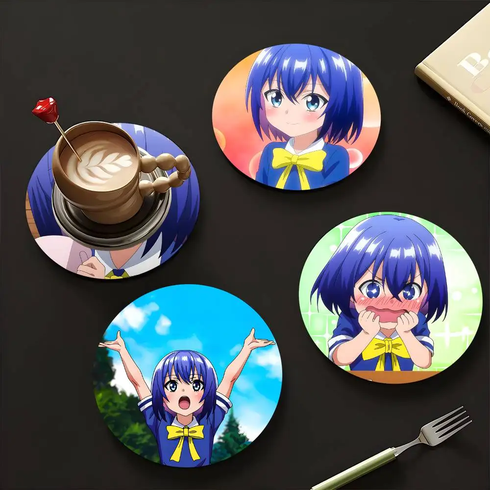 1pc Anemone Anime Characters Wooden Coaster Colour Printing Cup Mat Home Desk Decoration Gifts