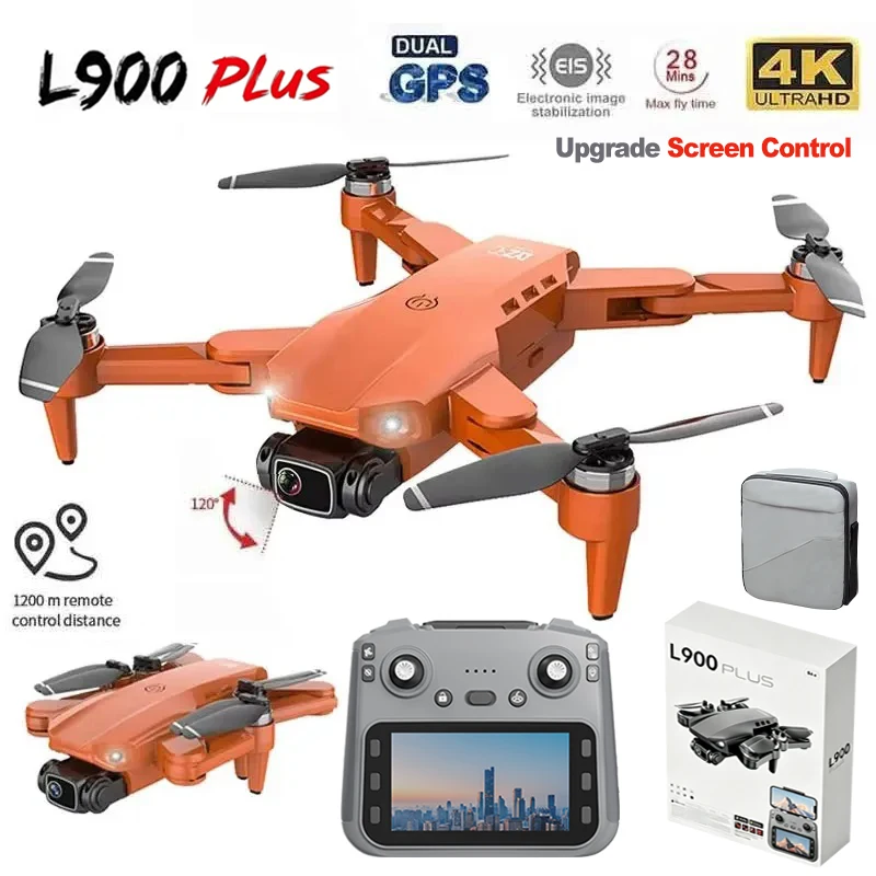 New L900 PLUS 4K Professional Drone With HD Camera Photography GPS Dron Brushless 5G WIFI Screen Remote Control Quadcopter Toys