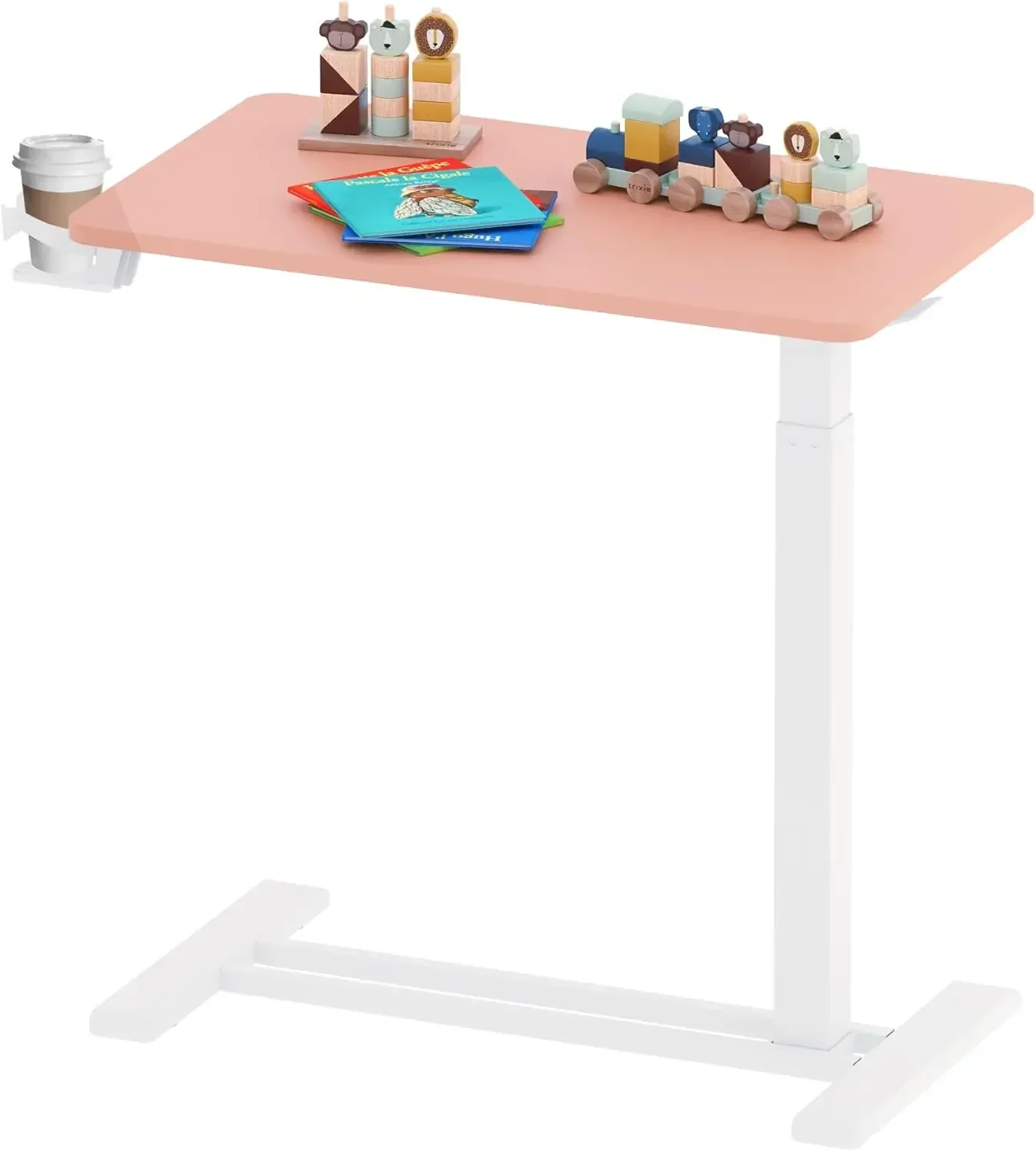 

BestsellerMedical Adjustable Overbed Bedside Table with Hidden Casters, Pneumatic Mobile Laptop Computer Standing Desk Cart with