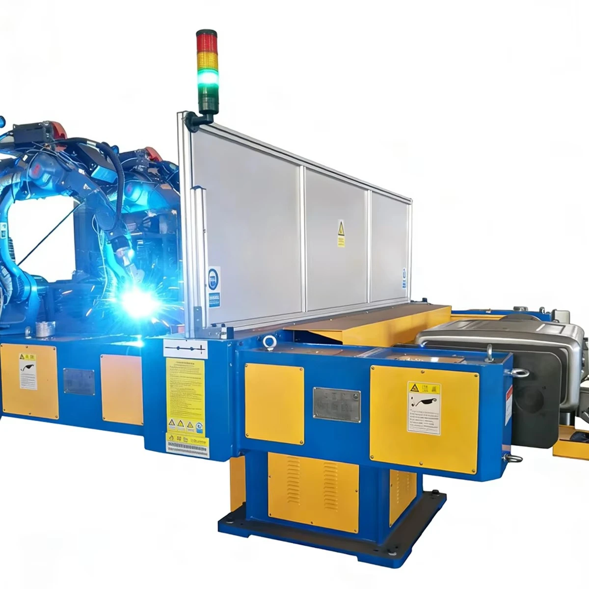3-Axis Heavy Duty Industrial Robot Welding Positioner Big Bore Rotating Brake Shoe Slider Press Wheel Beam Welding Positioner