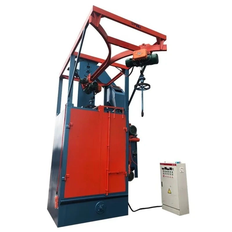 Double Hook Industrial Shot Blasting Machine Simultaneous Processing System for Large Batch Production Cleaning Customized