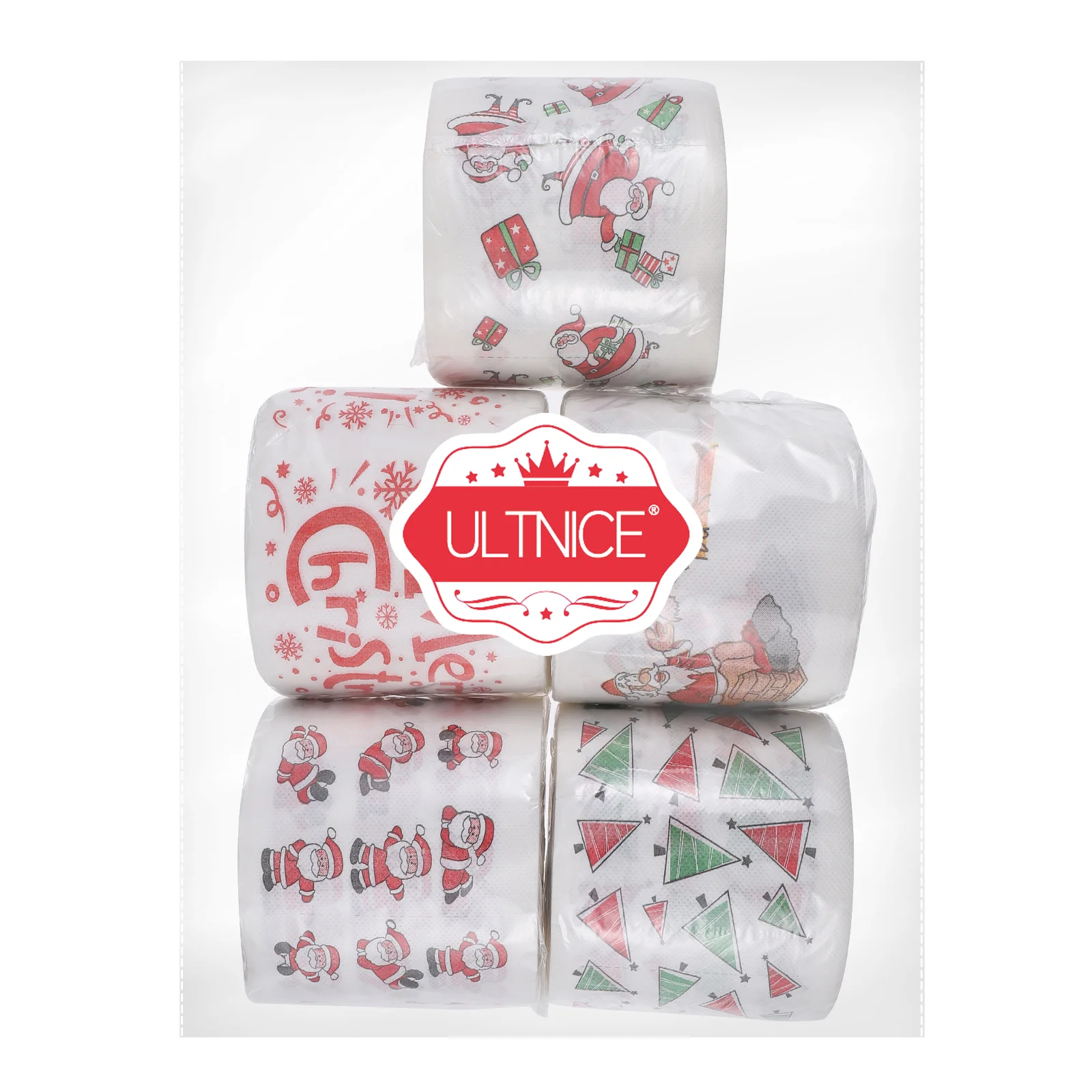 Christmas Toilet Paper Decoupage Napkins Crafts Printed Sanitary Tissue Party Supplies Gift Disposable Handkerchiefs Lot