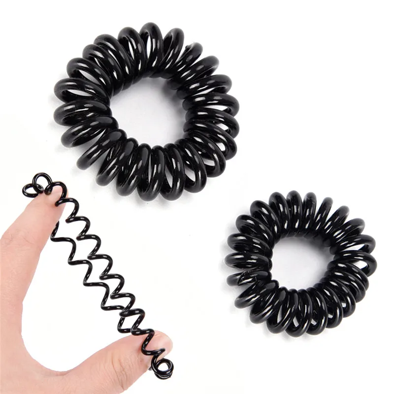 10Pcs Elastic Telephone Wire Cord Head Ties Scrunchies Elastic Hair Rubber Band Rope Ponytail Holedr Hair Accesories