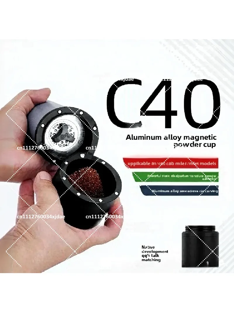 Aluminum Alloy Powder Cup for Manual Coffee Grinder - Strong Magnetic Attachment, Portable Espresso Accessory