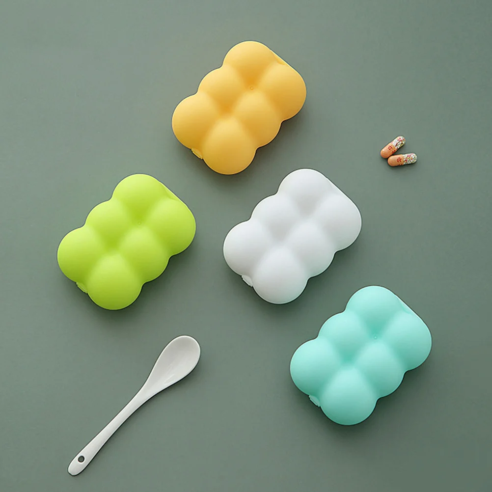 

2pcs Medicine Organizer Portable Mini Container For Travel Outdoor Storage Holder Durable Pp Material Frosted Finish Lightweight