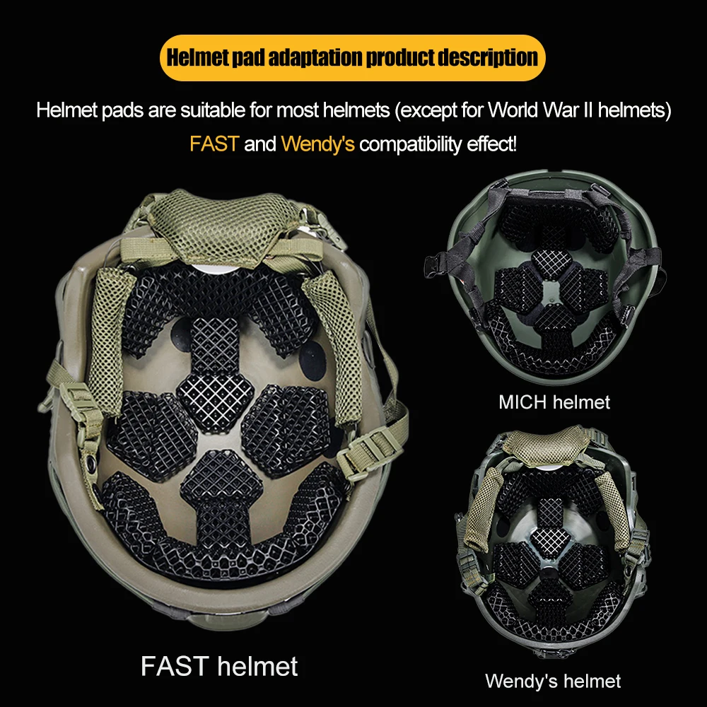 3D Printed Universal Tactical Helmet Liner - Polymer Honeycomb | Breathable, Waterproof & Shock-Absorbing Foam Pad