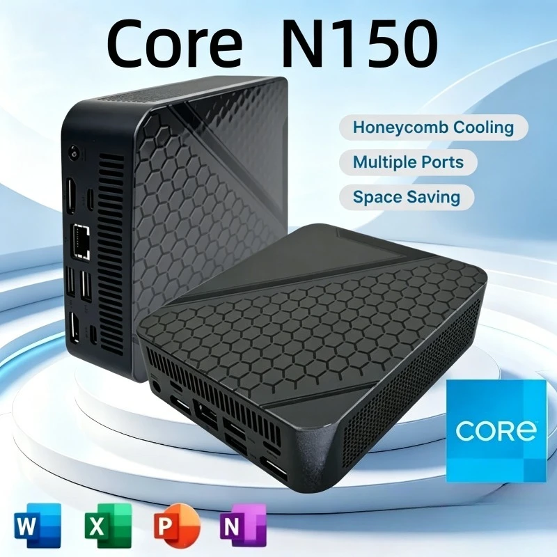 New High-Performance Mini PC Portable Intel N150 16GB RAM  1TB/2TB SSD WiFi6 Desktop Office Gaming PC
